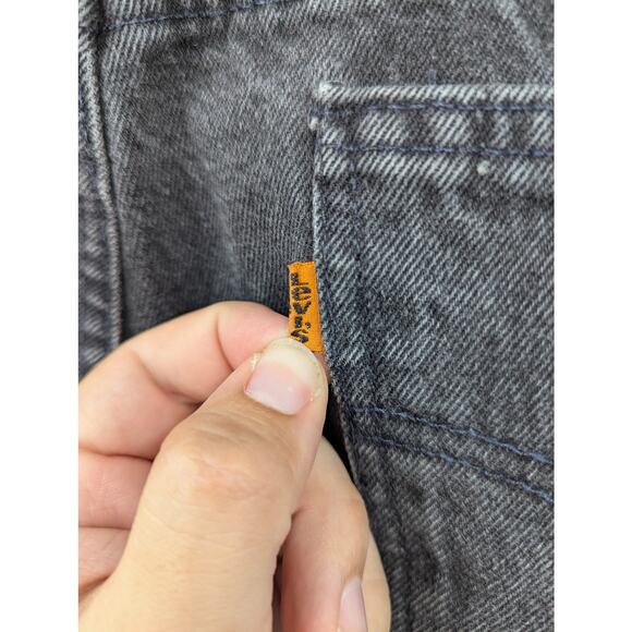 VTG Black Levi’s 505 Orange Tab Made in USA Jeans W34 L30 Straight Leg - Picture 3 of 6